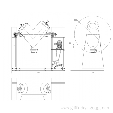 V Type Mixer Dry Powder Mixer V Blender